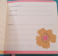 Belly Button Yellow Rose Password Book