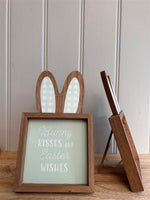 Wooden Easter Signs with Bunny Ears