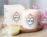 Mum Folk Heart Tuilip Candle