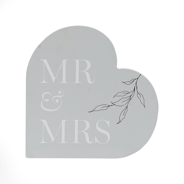 Amore Mr & Mrs Heart Mantel Plaque