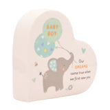 Hello Baby Ceramic Mantel Heart