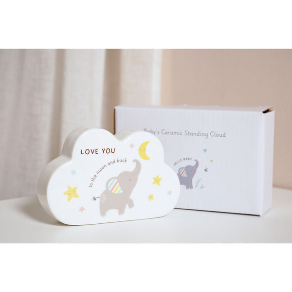 Hello Baby Ceramic Mantel Cloud - Love You