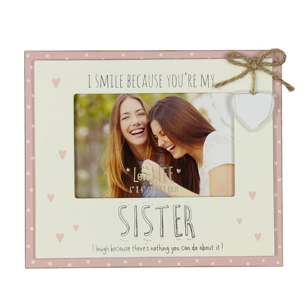 Love Life Sister Photo Frame  6" x 4"