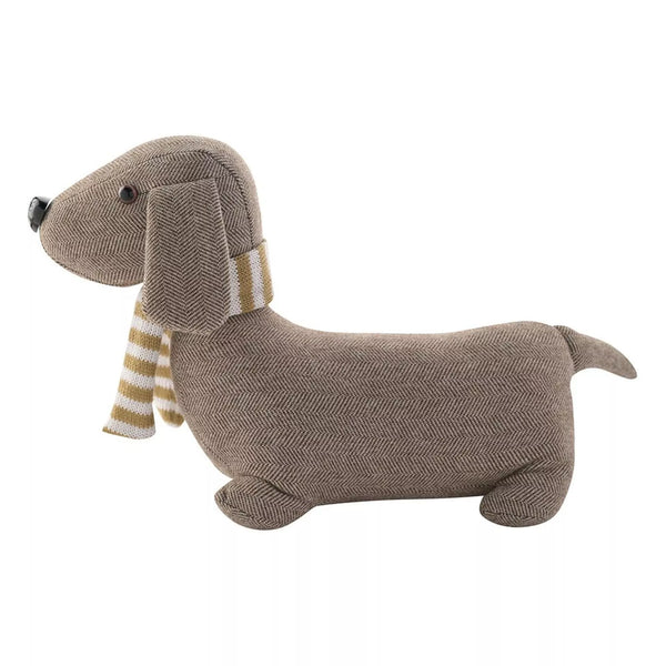 Grey Dog Doorstop