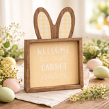 Bunny Ears Wooden Plaque Set of 3