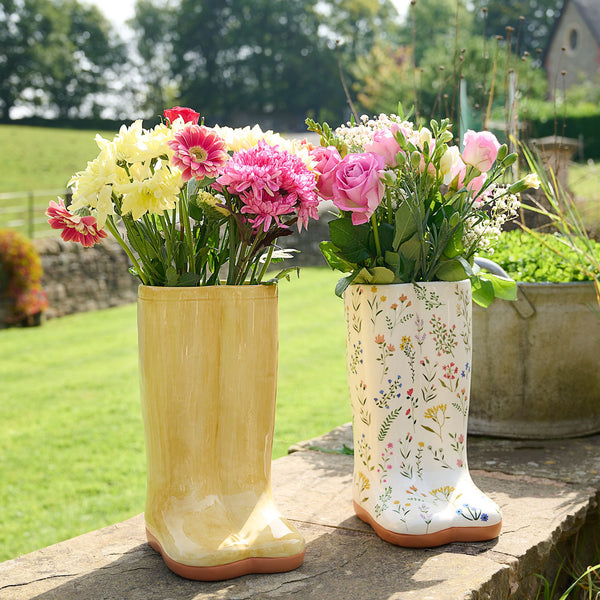 Country Living Ceramic Welly Vases