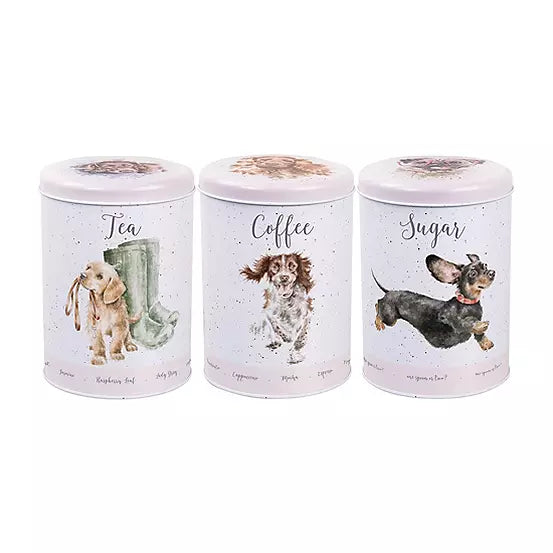 Wrendale Designs A Dog's Life , Tea Coffee & Sugar Tins