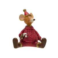 Christmas Mouse Seated Decoration