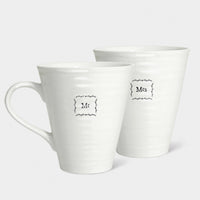 East Of India Mr & Mrs Mug Set