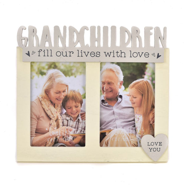 Love Life - Grandchildren Double Photo Frame