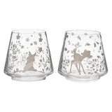 Disney Bambi & Thumper Set of 2 Glass Candle Holders