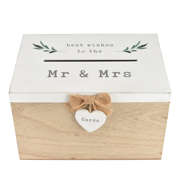 Love Story Mr & Mrs Wedding Card Box -Includes Free Just Married Horse shoe !